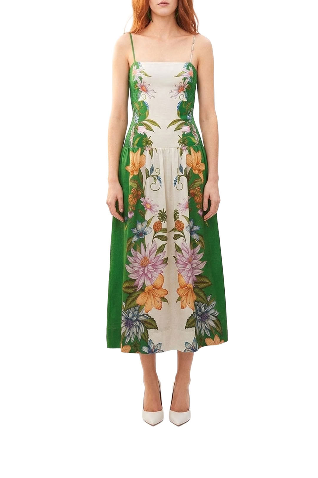 Sweet Bloom Dreamscape Off White Robe midi - Sweet Bloom Dreamscape Off White