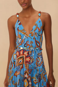 Sunset Tapestry maxi dress - Blue