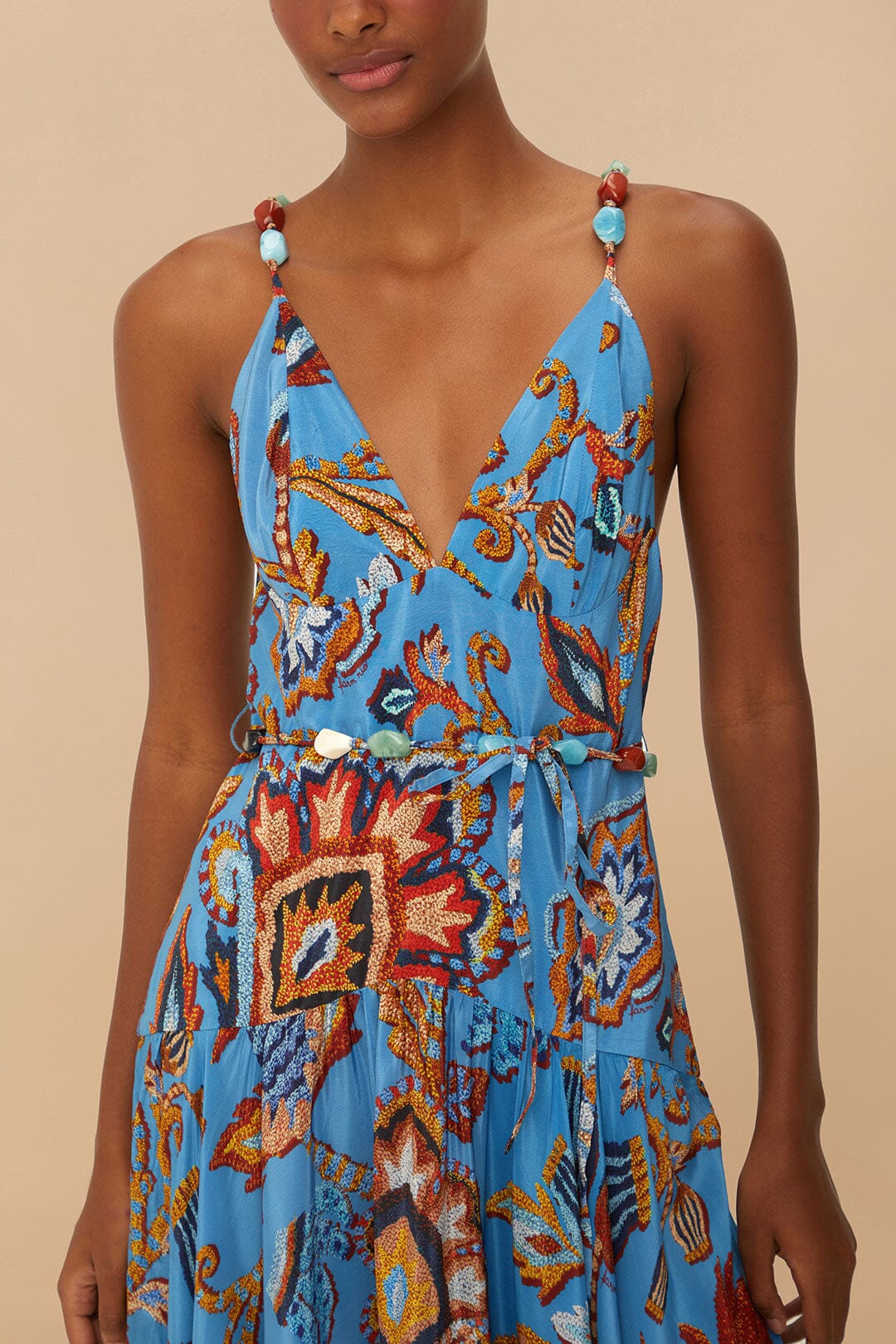 Sunset Tapestry maxi dress - Blue