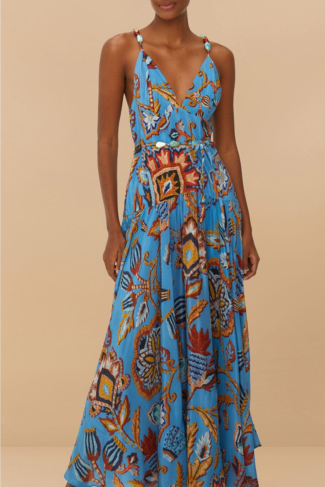 Sunset Tapestry maxi dress - Blue