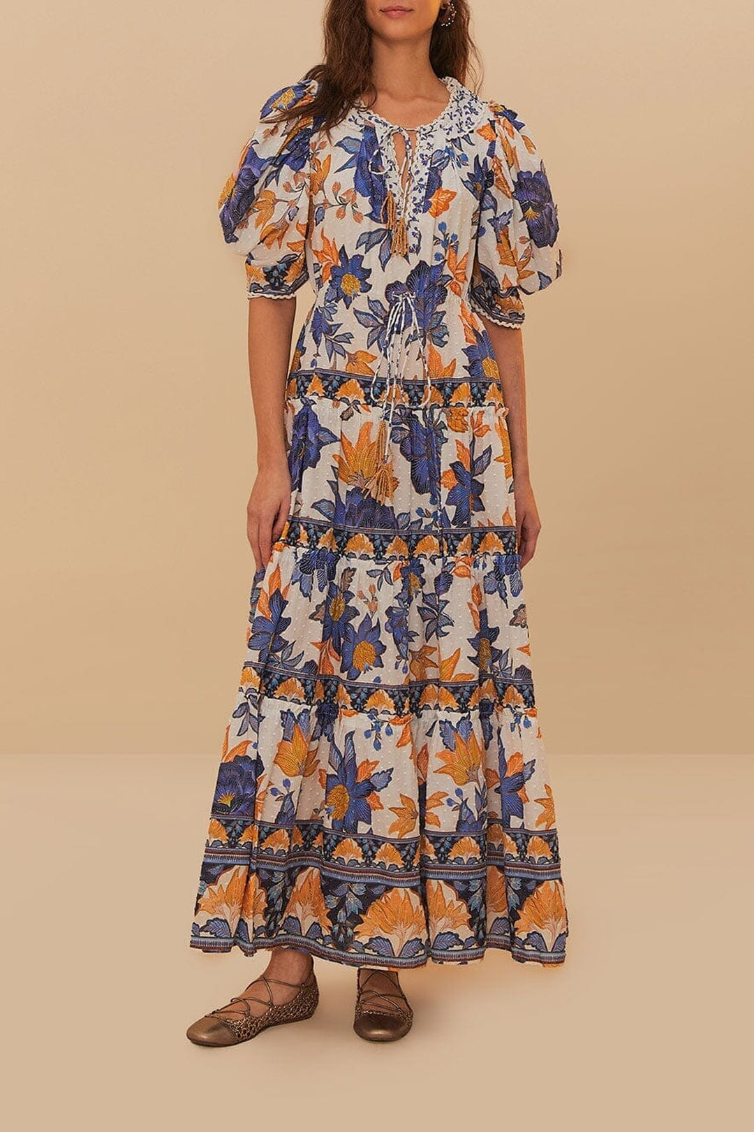 DJV_Flowers Off White Robes longues - Flowers Off White