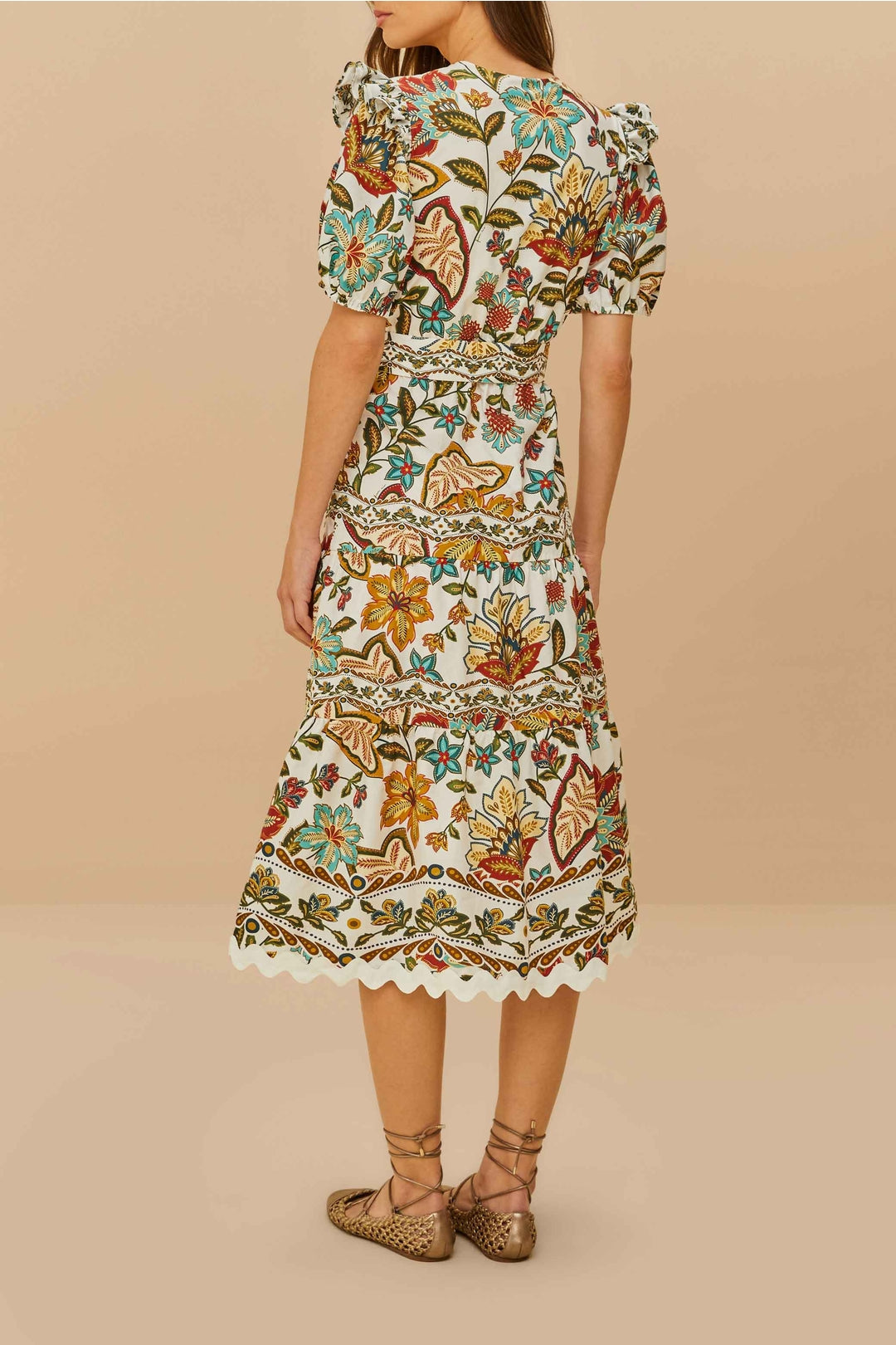 DJV_Botanicals Off White Robes midi - Botanicals Off White