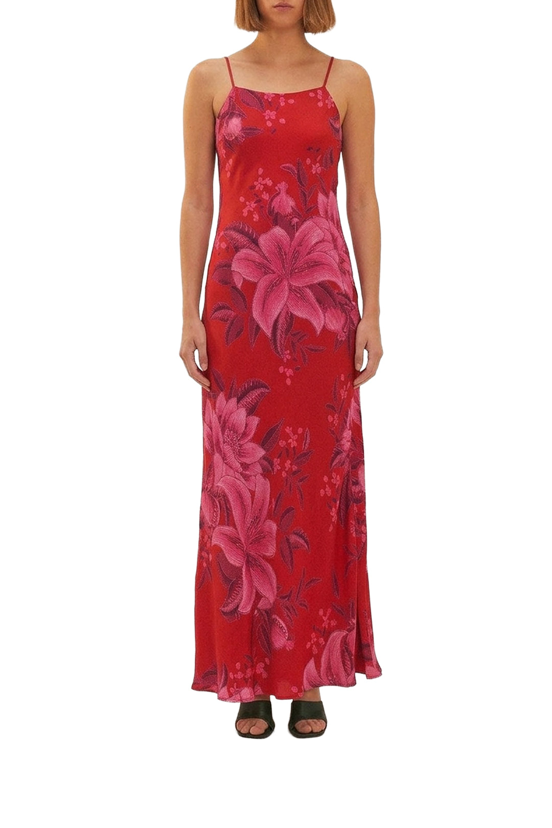 Robe longue Summer Flowers - Rouge