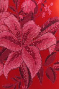 Robe longue Summer Flowers - Rouge