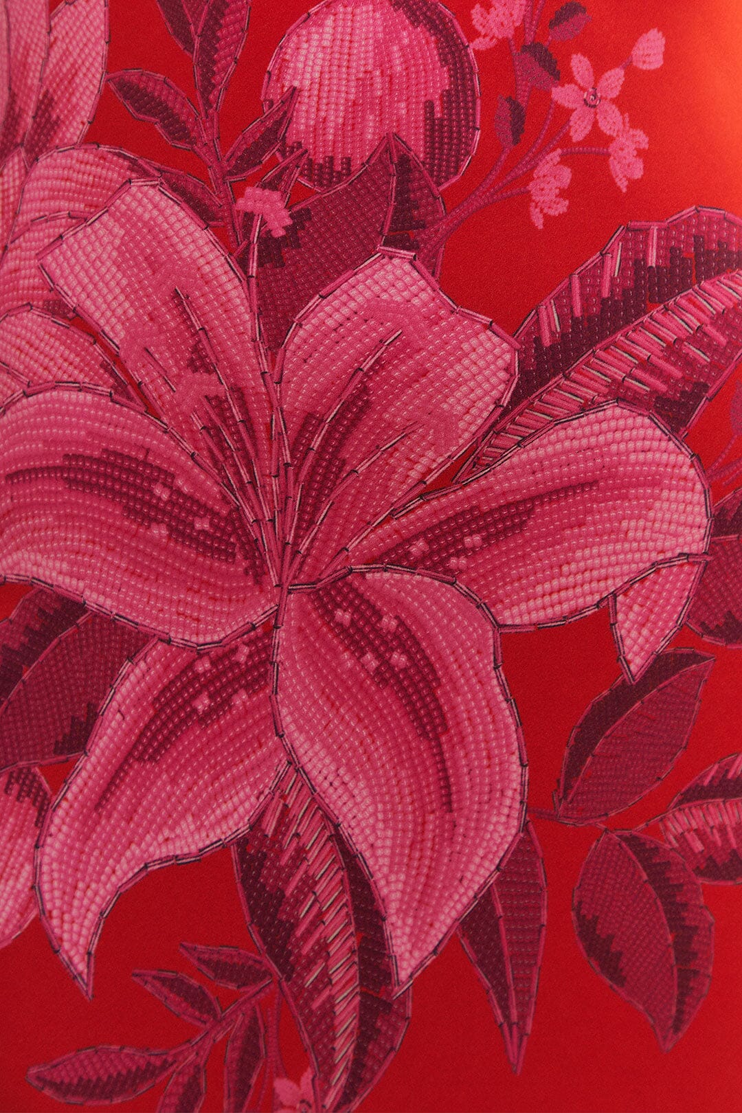 Robe longue Summer Flowers - Rouge