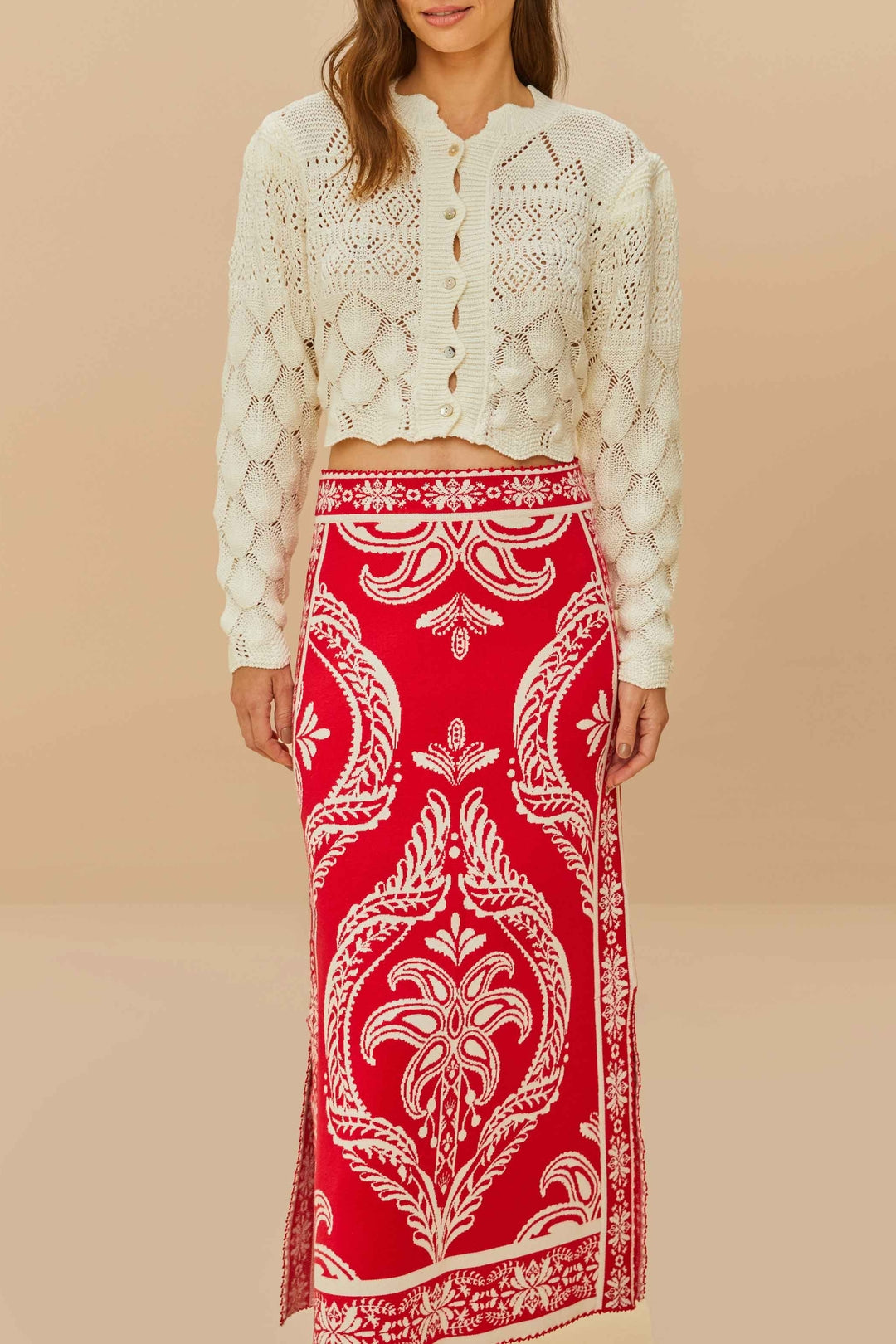 DJV_Tropical Cameo Off White Jupes & Shorts - Tropical Cameo Off White