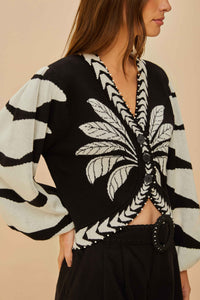 Black And White Cardigan - Black And White