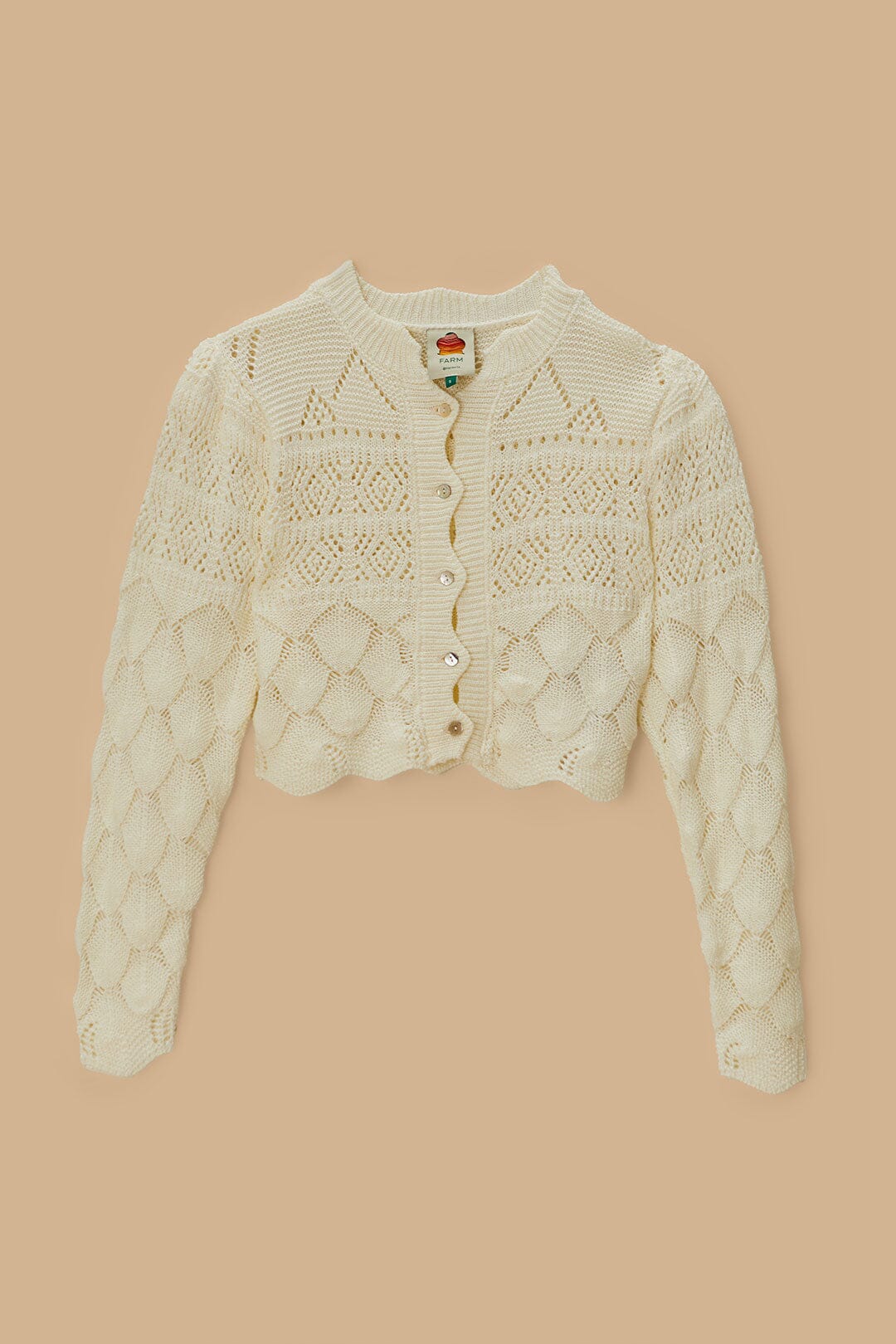 Cardigan Stitch en dentelle - Blanc