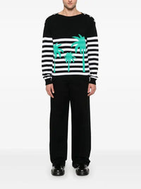 Pull marinière - Noir