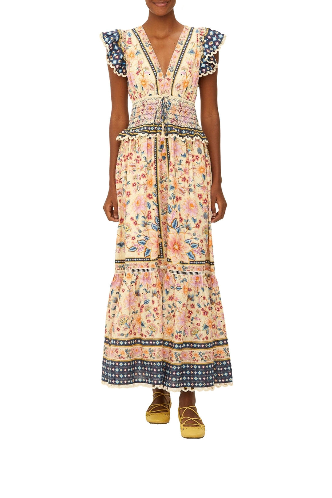 Robe longue Superbloom en coton - Multicolore
