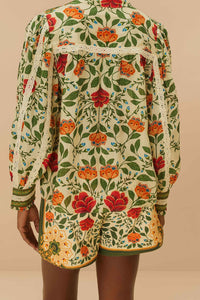 Chemisier Garden Tapestry en coton - Vert
