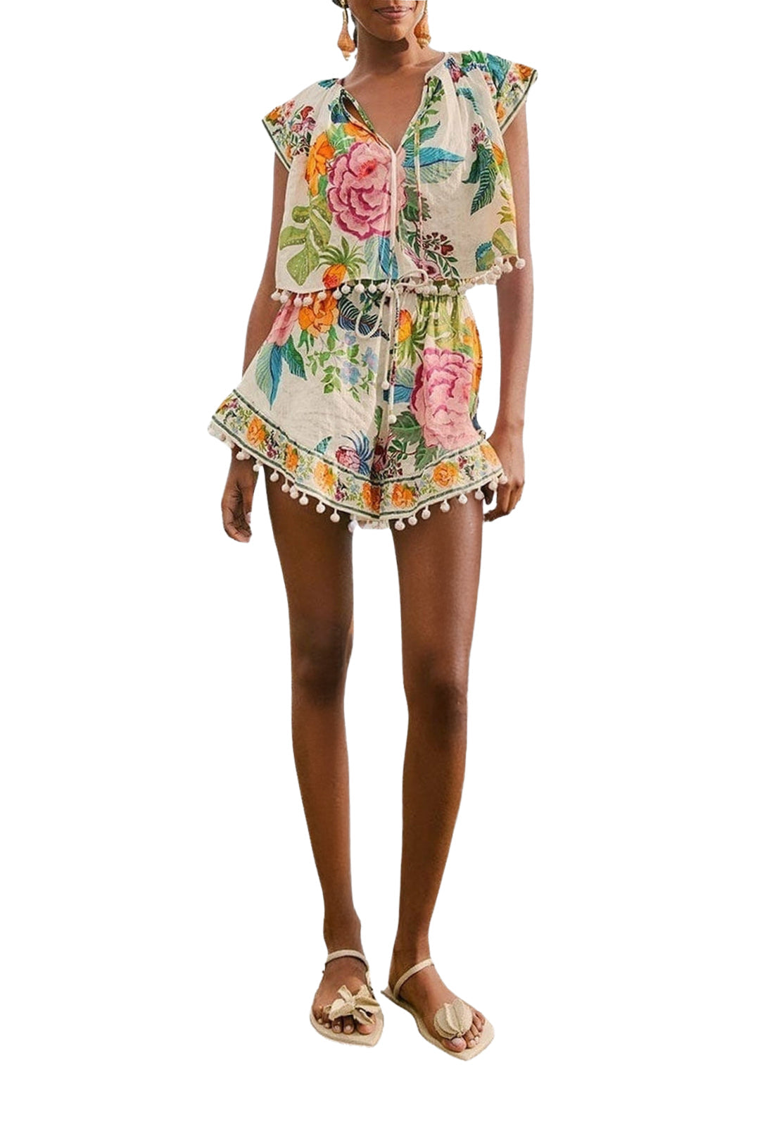 DJV_Sweet Bloom Bouquet Off White Chemises & Blouses - Sweet Bloom Bouquet Off White
