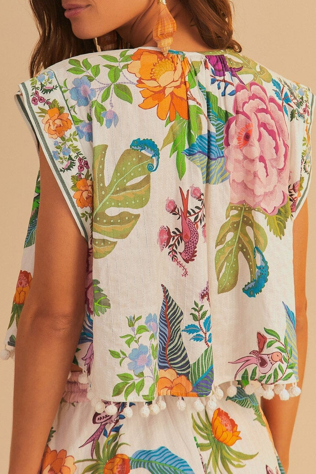 DJV_Sweet Bloom Bouquet Off White Chemises & Blouses - Sweet Bloom Bouquet Off White