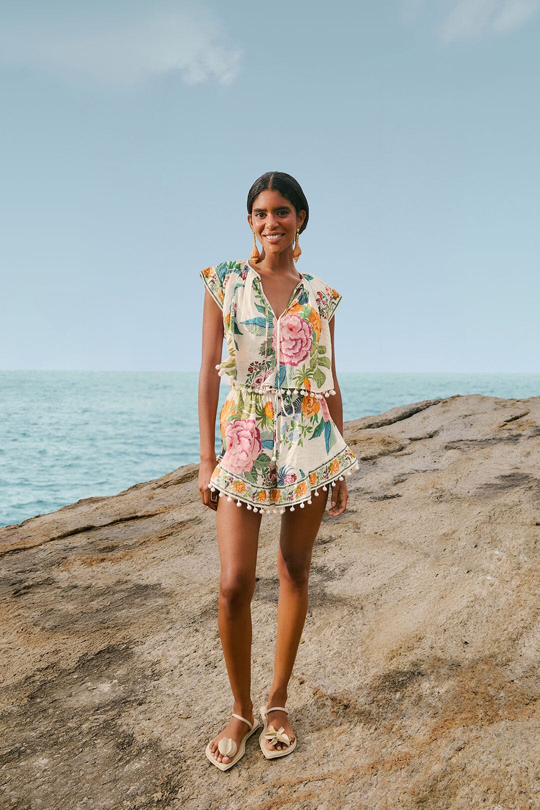 NEW_Sweet Bloom Bouquet Off White Beachwear - Sweet Bloom Bouquet Off White