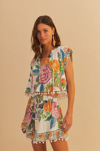 NEW_Sweet Bloom Bouquet Off White Beachwear - Sweet Bloom Bouquet Off White