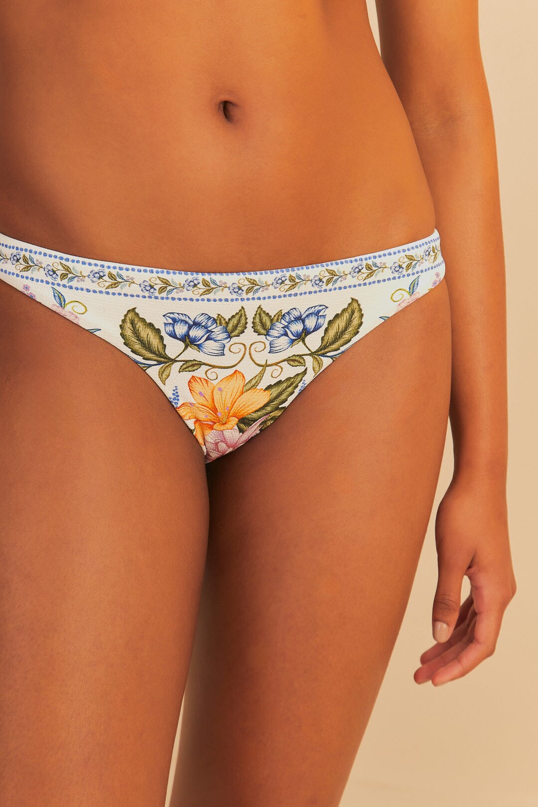 Bas de bikini taille basse Sweet Bloom - Blanc