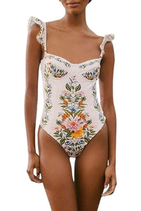 Maillot de bain une pièce Sweet Bloom - Blanc