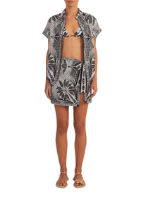 Monochrome Elegance Scarf Off White Jupe Plage - Monochrome Elegance Scarf Off White