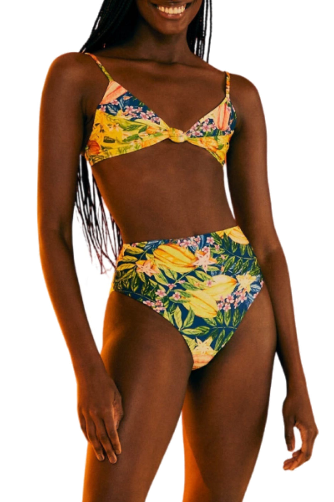Bas de bikini taille haute Caipirinhra - Jaune