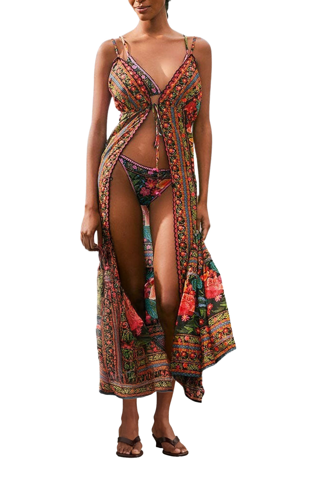 Robe longue Garden en coton - Noir
