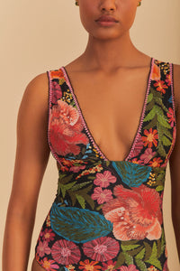 Maillot de bain une pièce Garden - Noir