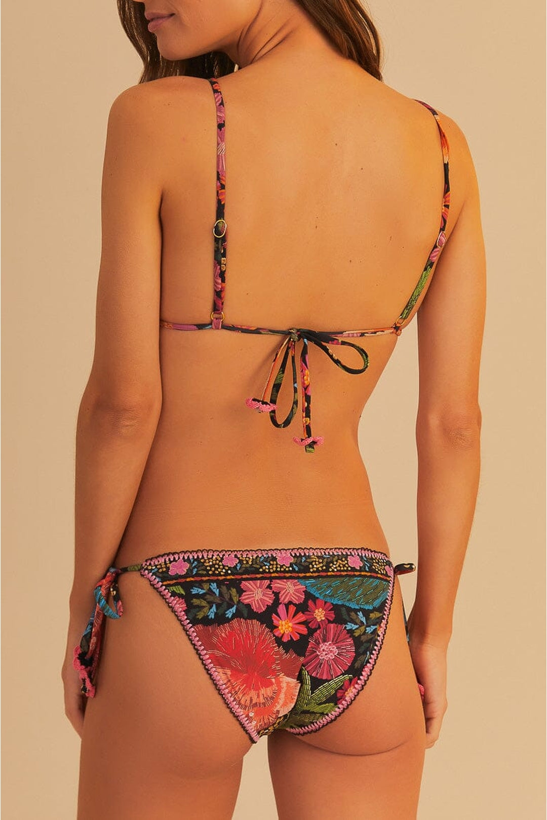 Bas de bikini taille basse Garden - Noir