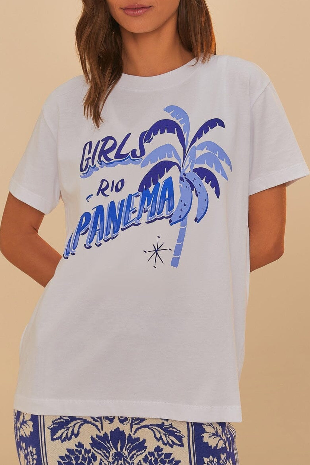 T-shirt Girls Rio Ipanema en coton - Blanc