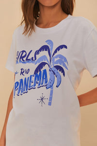 T-shirt Girls Rio Ipanema en coton - Blanc