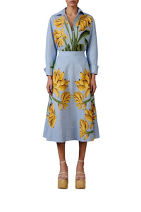 Jupe midi Banana - Bleu