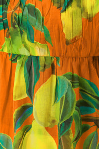 Blouse Chic Pears à manches courtes en coton - Orange