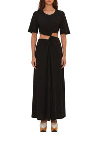 Cotton maxi dress - Black