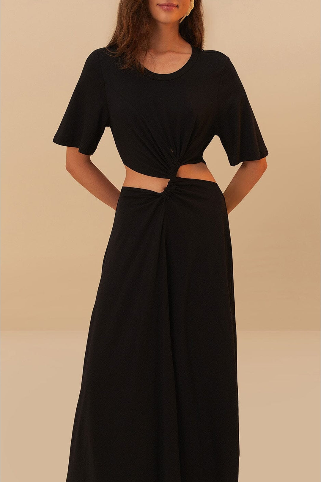 Cotton maxi dress - Black