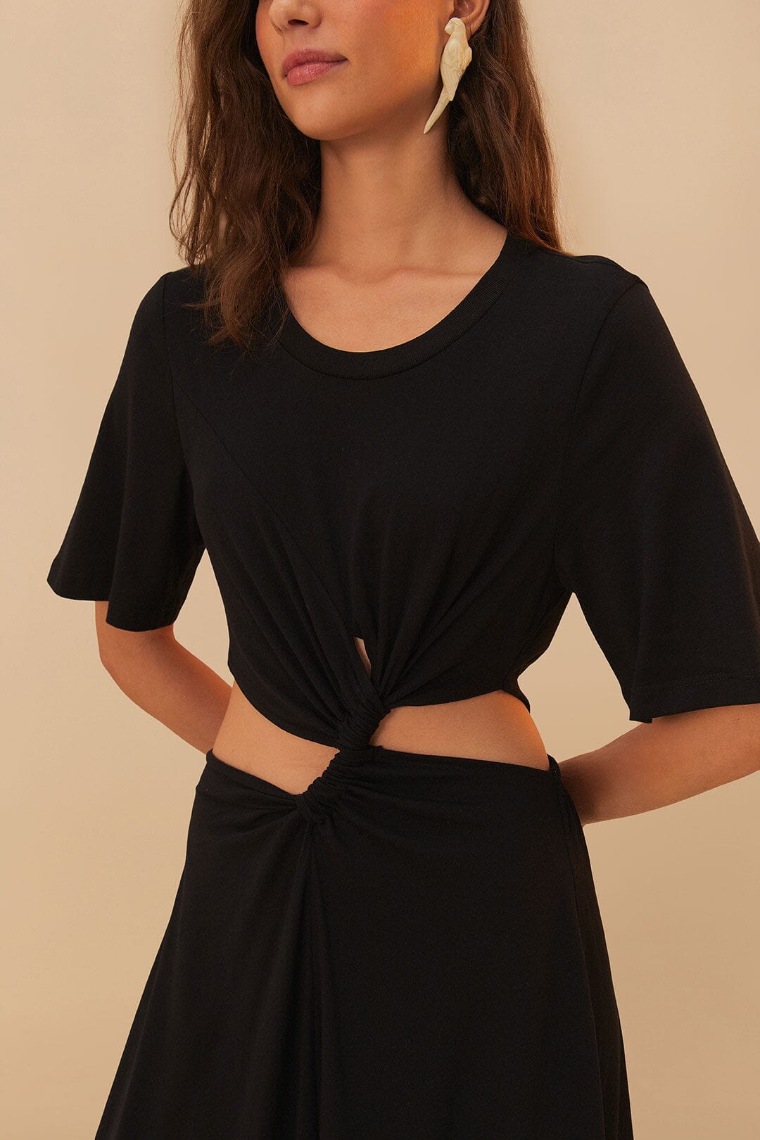 Cotton maxi dress - Black