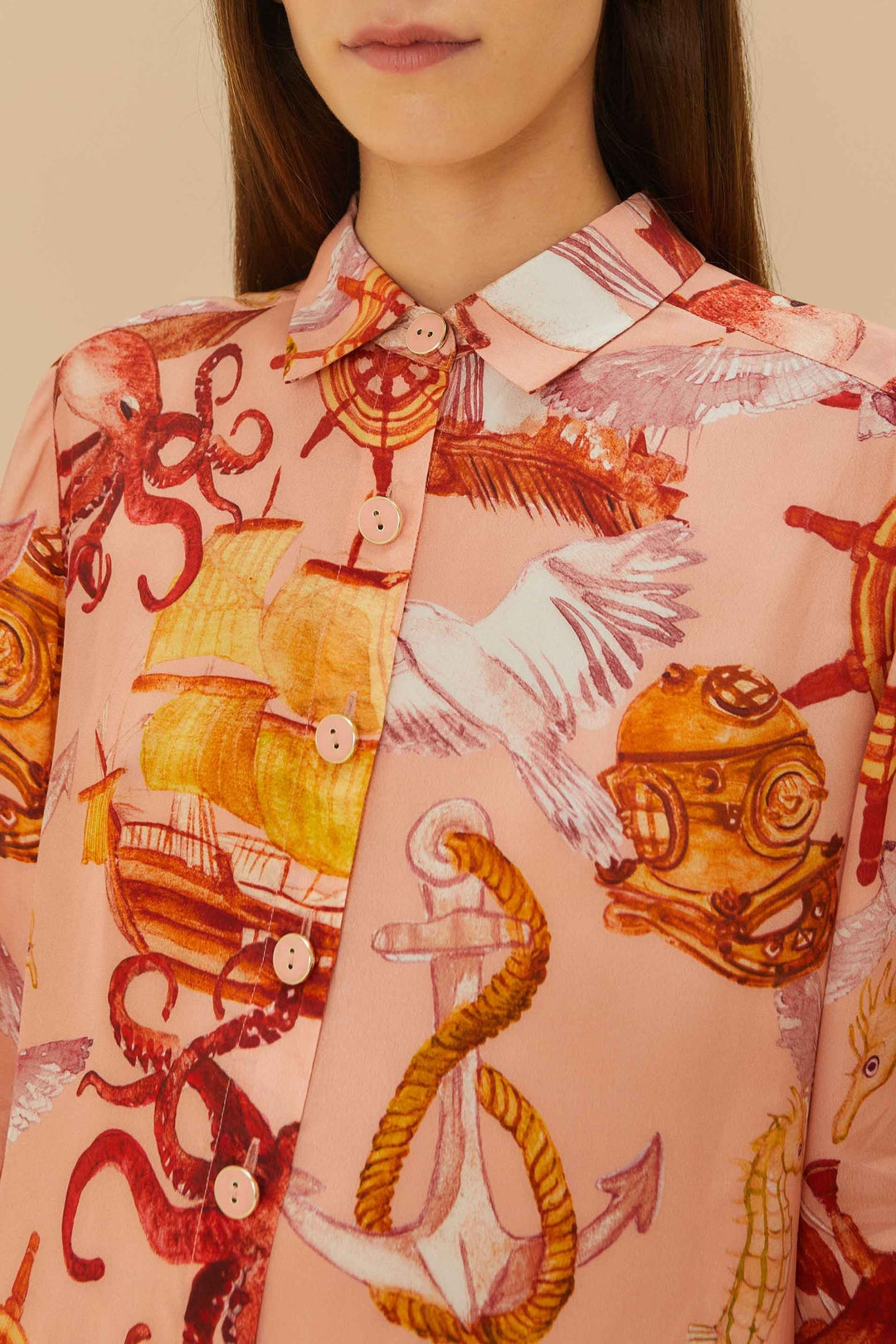 Chemise Nautical Wonder - Rose