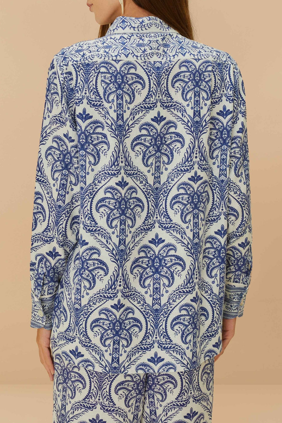 Chemise Tropical Cameo en lin - Bleu