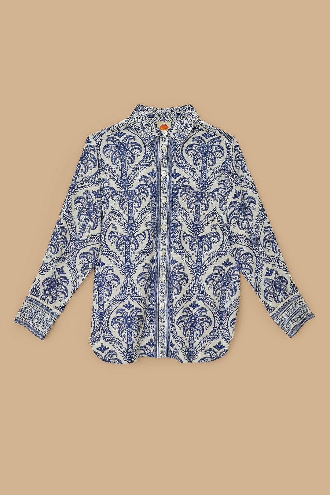 Chemise Tropical Cameo en lin - Bleu