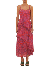 Paisley maxi dress - Red