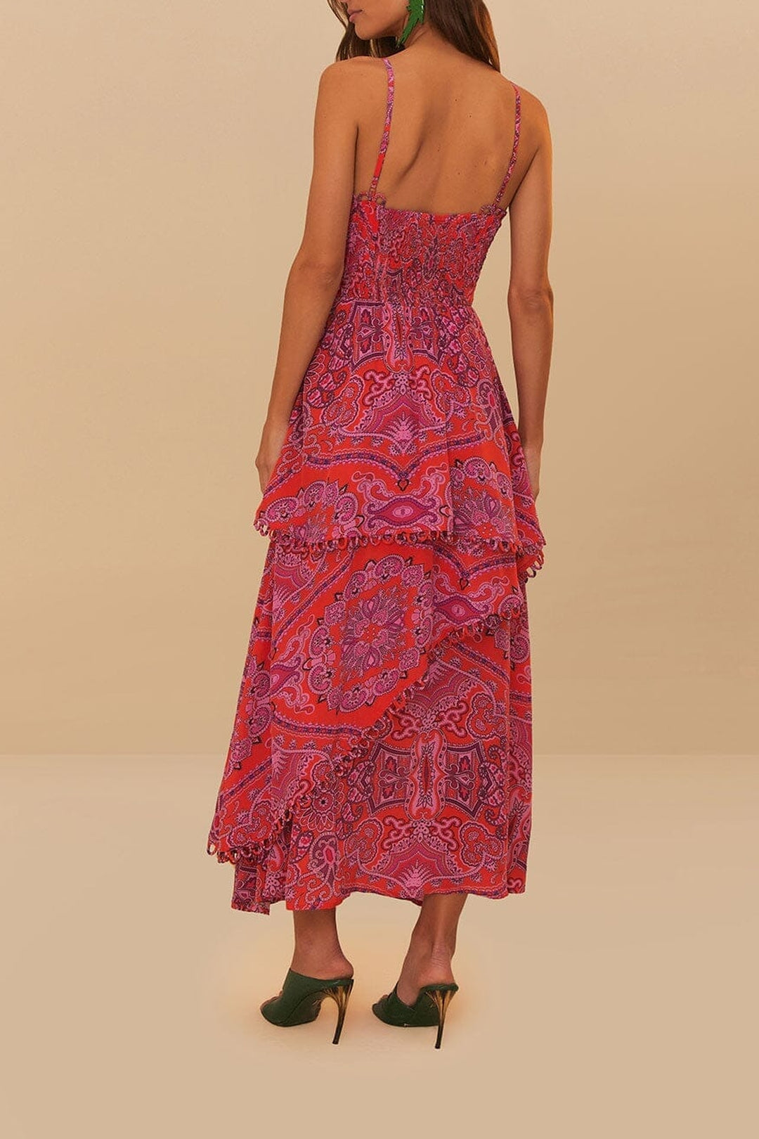 Paisley maxi dress - Red