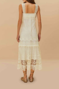 Nautical midi dress - White