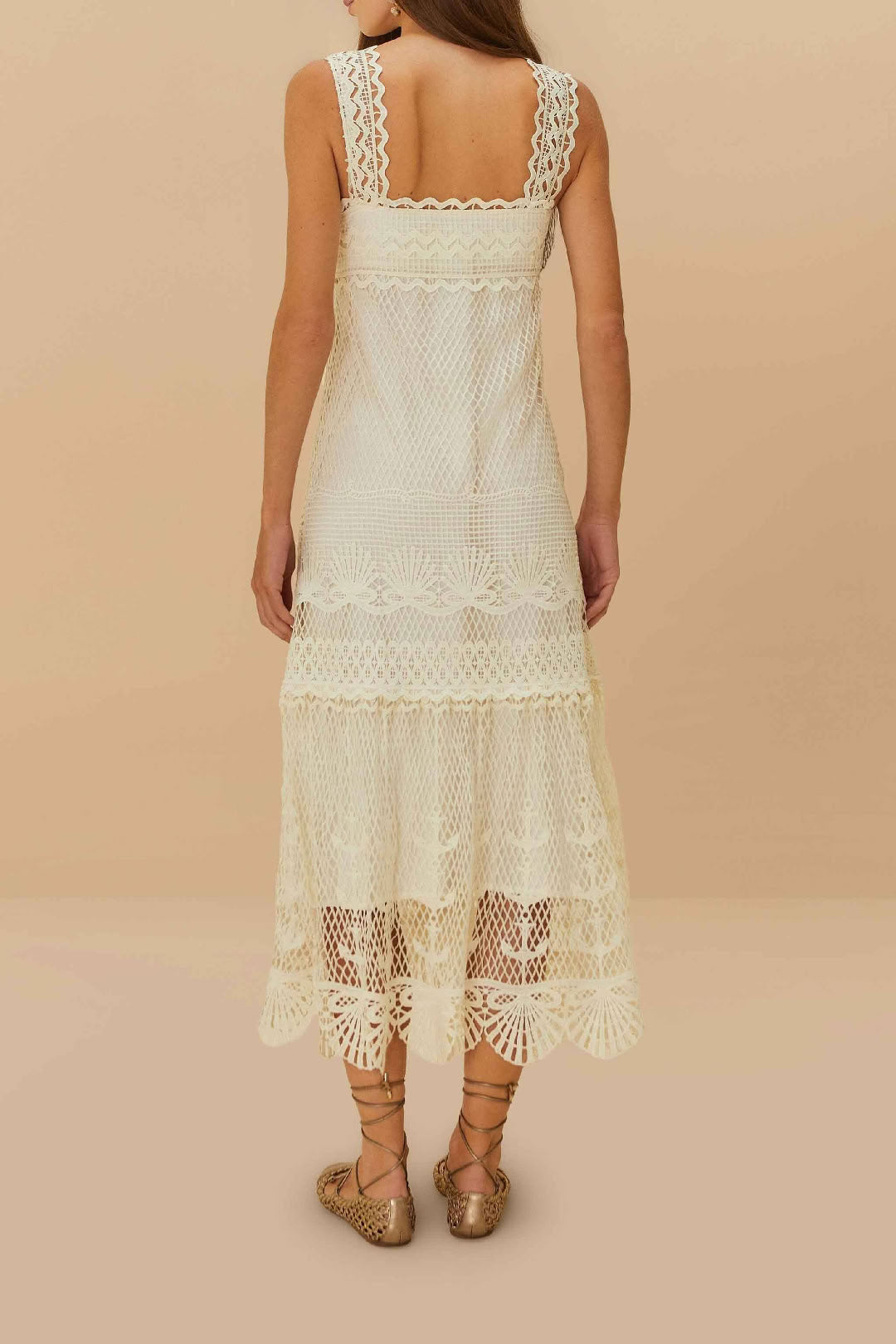 Nautical midi dress - White