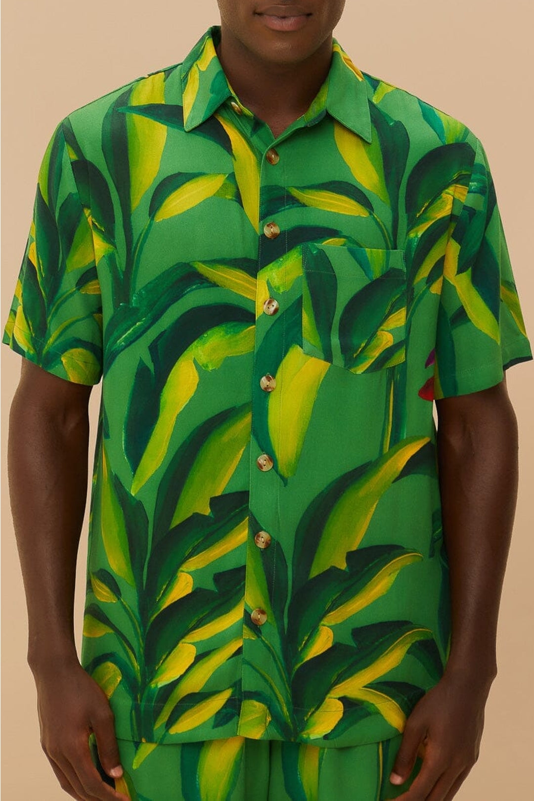 MEDIA OFF LINE_Chemise Banana Aquarela - Vert