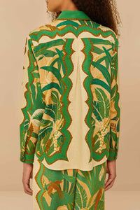 Chemise unisexe Tropical Isla en lin - Vert