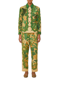 Pantalon unisexe Tropical Isla en lin - Vert