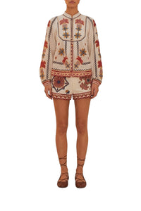 Short Marys Tiles en coton - Blanc