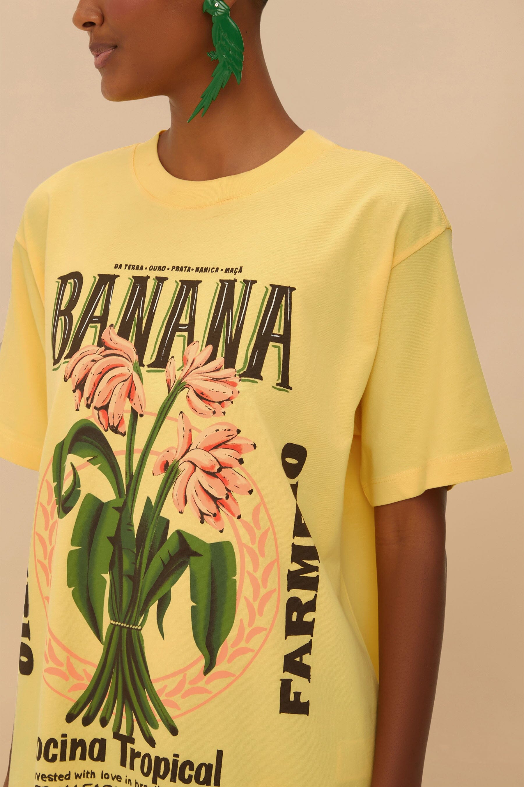 Banana Cocina cotton T-shirt - Yellow