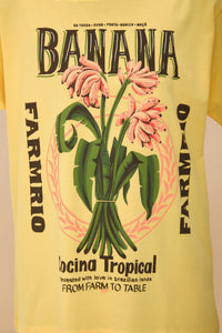 Banana Cocina cotton T-shirt - Yellow
