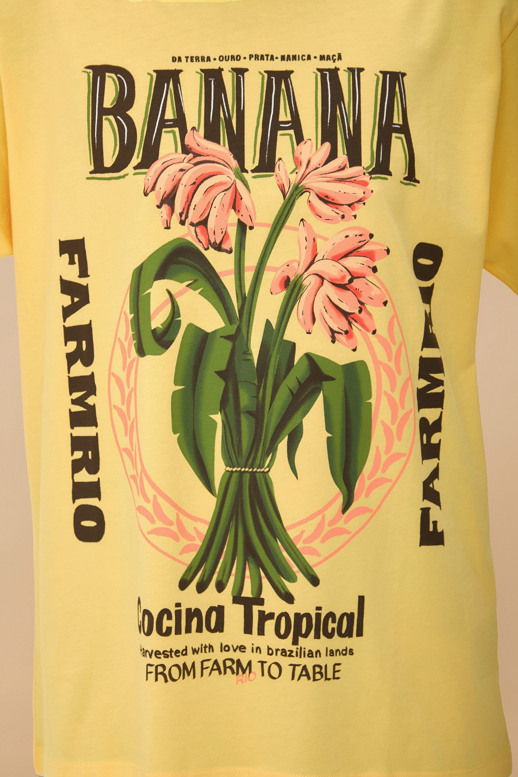 Banana Cocina cotton T-shirt - Yellow