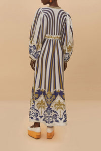 Robe longue Pineapple en lin - Multicolore