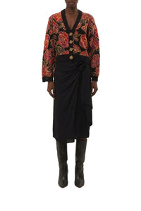 Glittering Chita knitted cardigan - Black