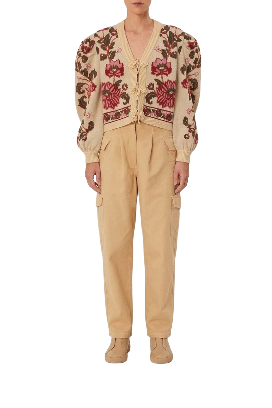 Cardigan Ravenala en maille - Beige